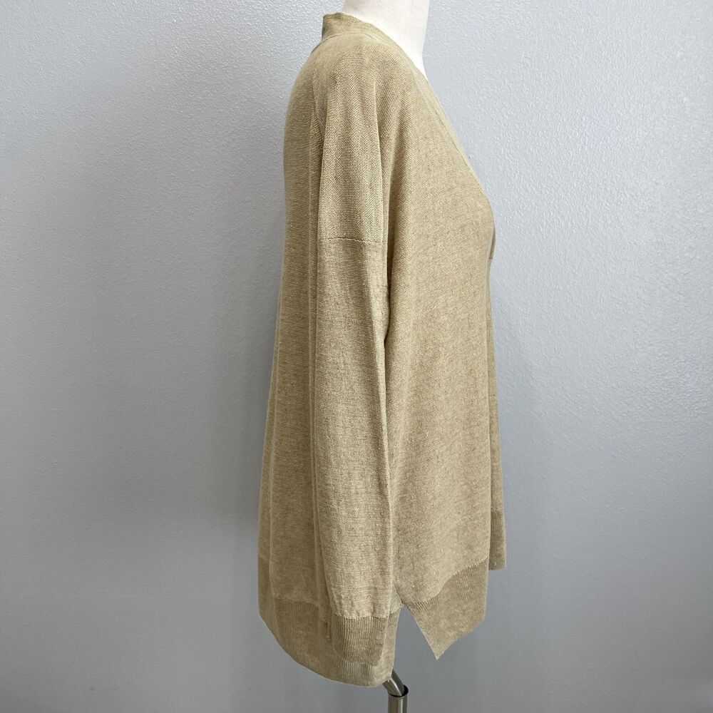 Polo‎ Ralph Lauren Women's V-Neck Sweater Small Beige 100% Linen - Picture 5 of 9